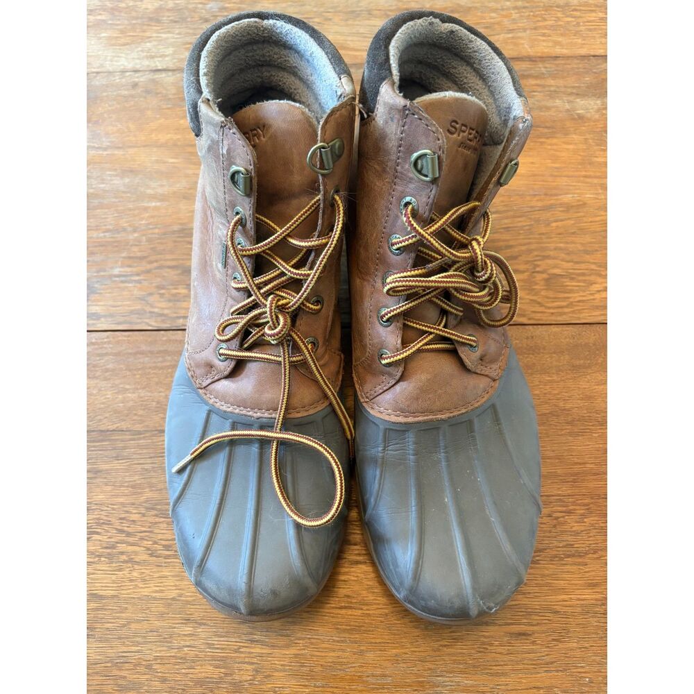 Men's Sperry Top-Sider Avenue Leather Duck Boots US 10 Winter Hiking Waterproof